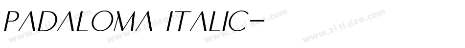 Padaloma Italic字体转换